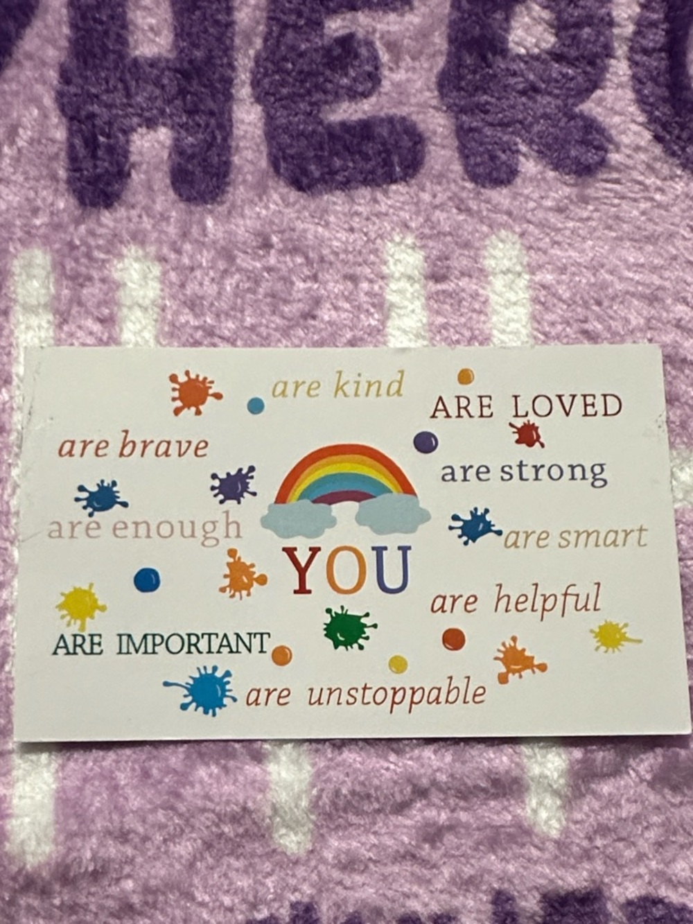 YOU ARE Inspirational Multicolor Flower Pin - with Positive Affirmation Card - Picture 6 of 6